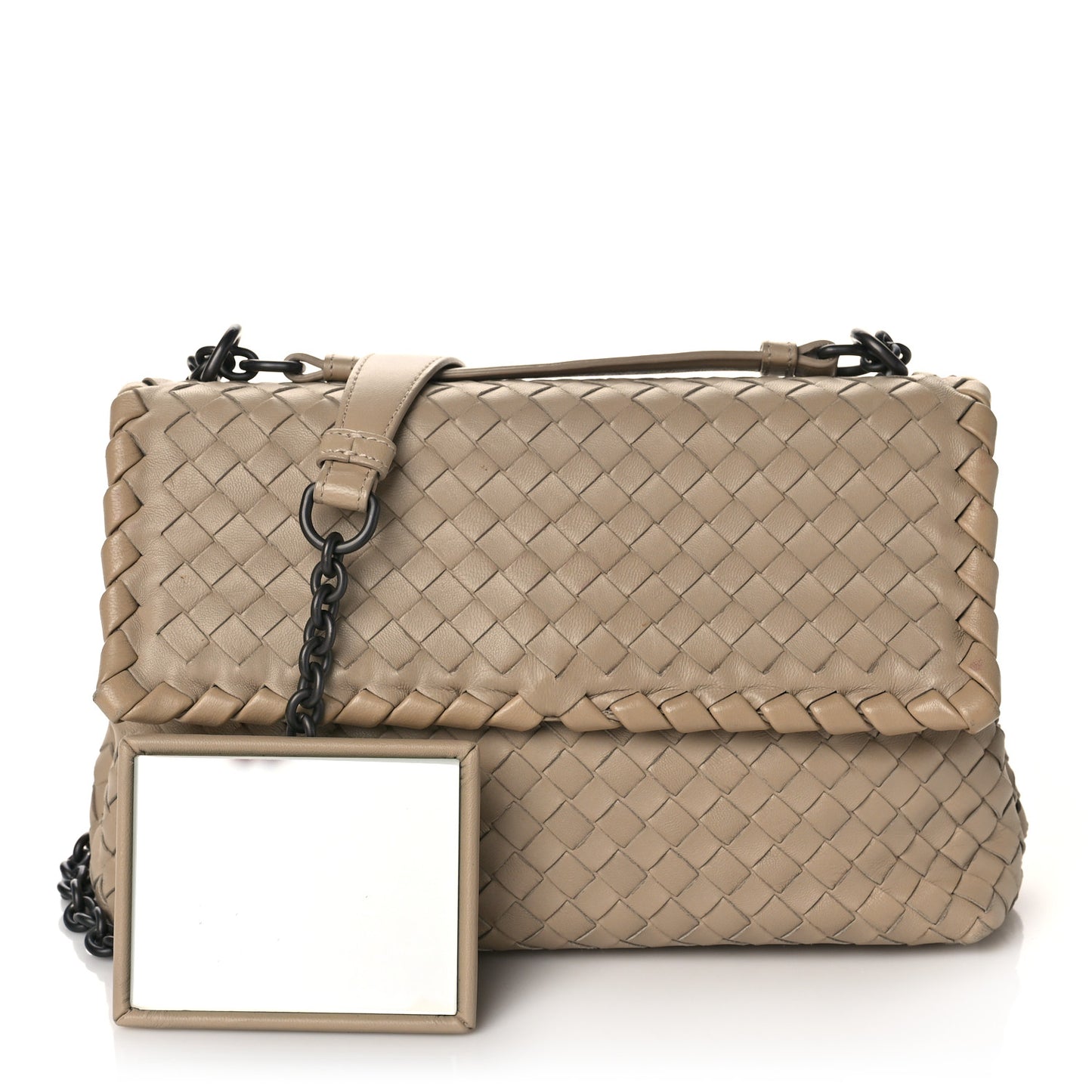 Nappa Intrecciato Small Olimpia Shoulder Bag Mink