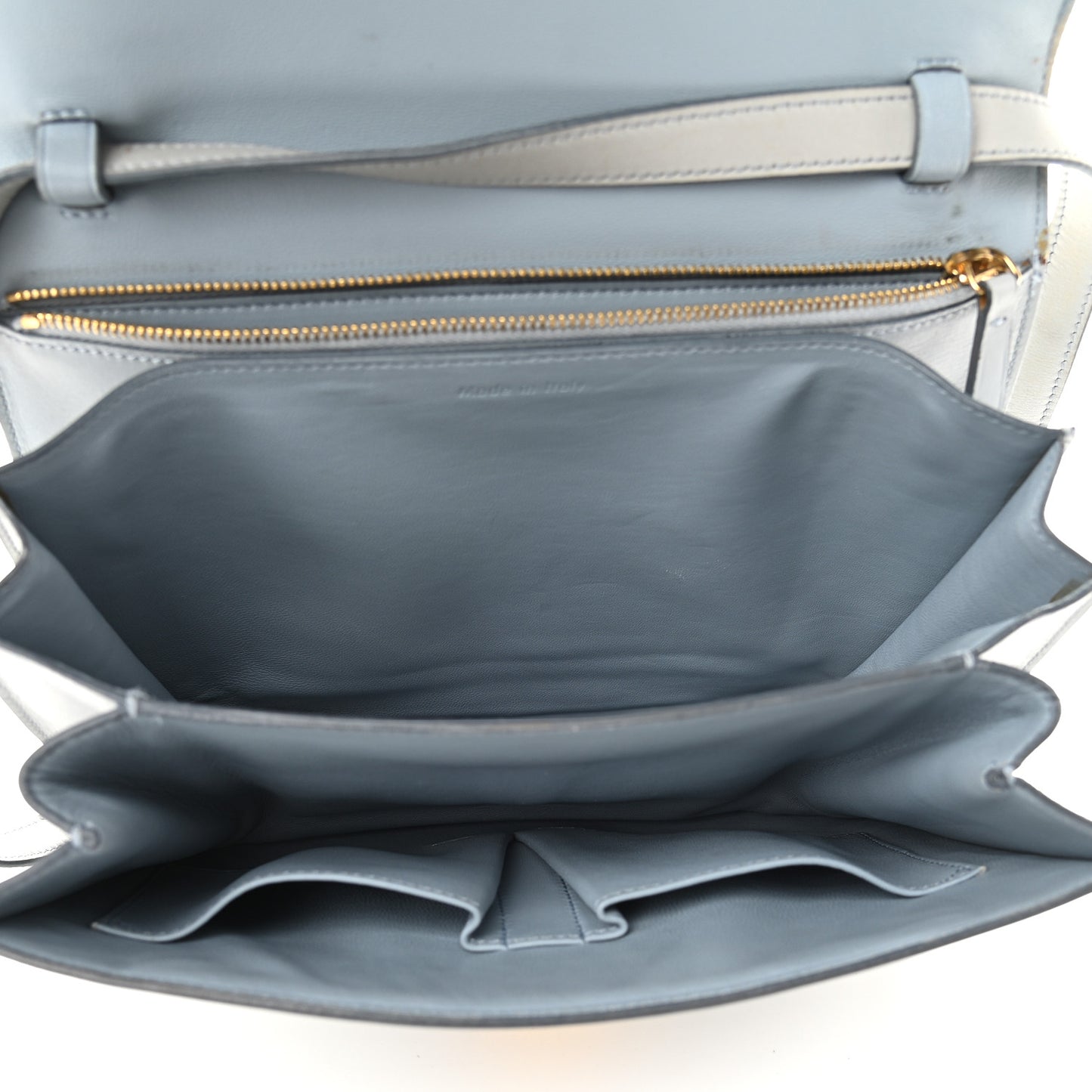 Box Calfskin Medium Classic Box Flap Bag Sky