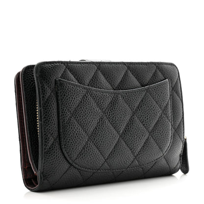 Chanel Caviar Quilted CC French Wallet Black 3 of 12