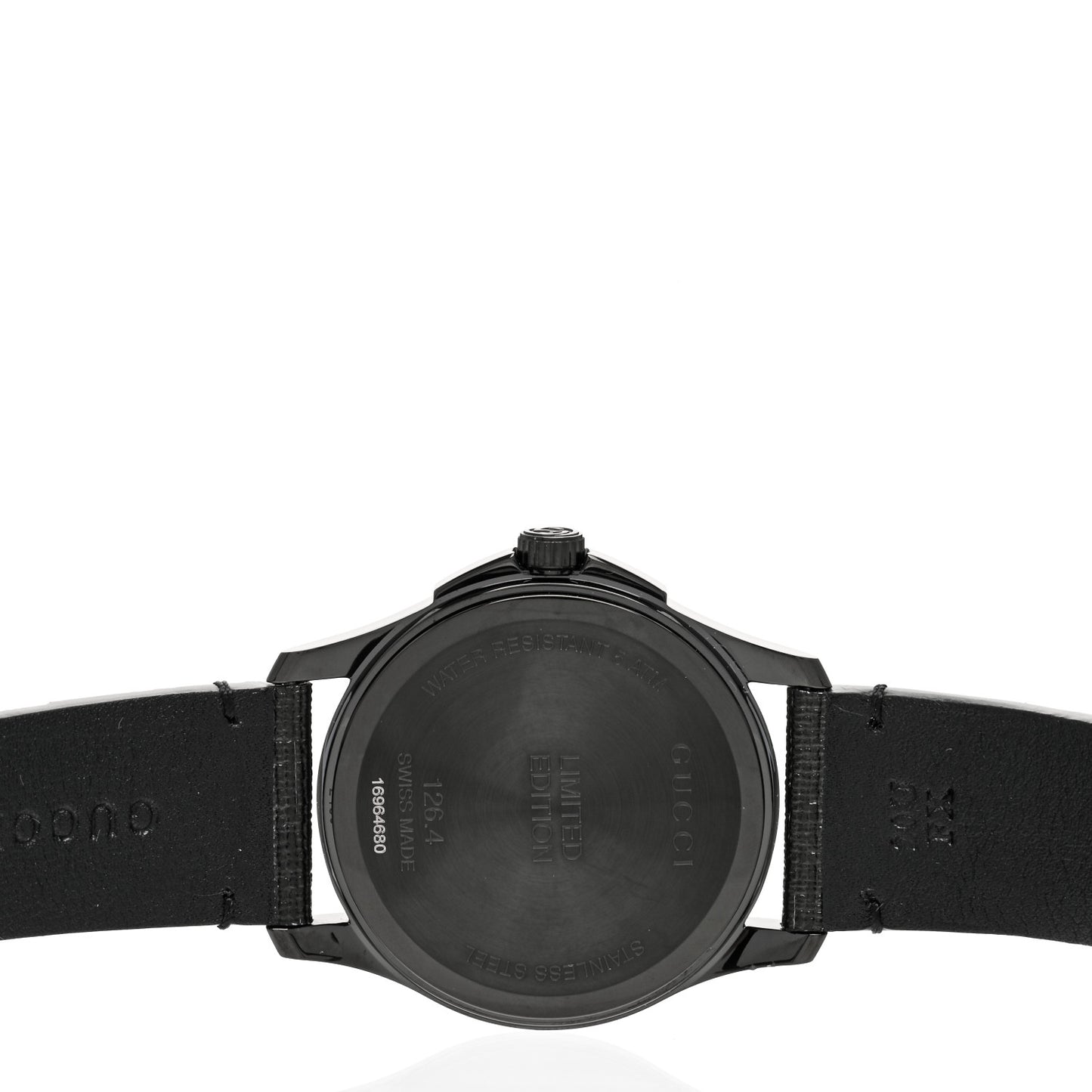 PVD Stainless Steel Canvas 38mm G-Timeless Ghost Quartz Watch Black