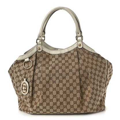 Gucci Monogram Large Sukey Tote Beige 1 of 15