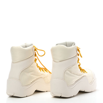 Bottega Veneta Technical Fabric Rubber Puddle Bomber Boots 40 String Egg Yolk 4 of 8