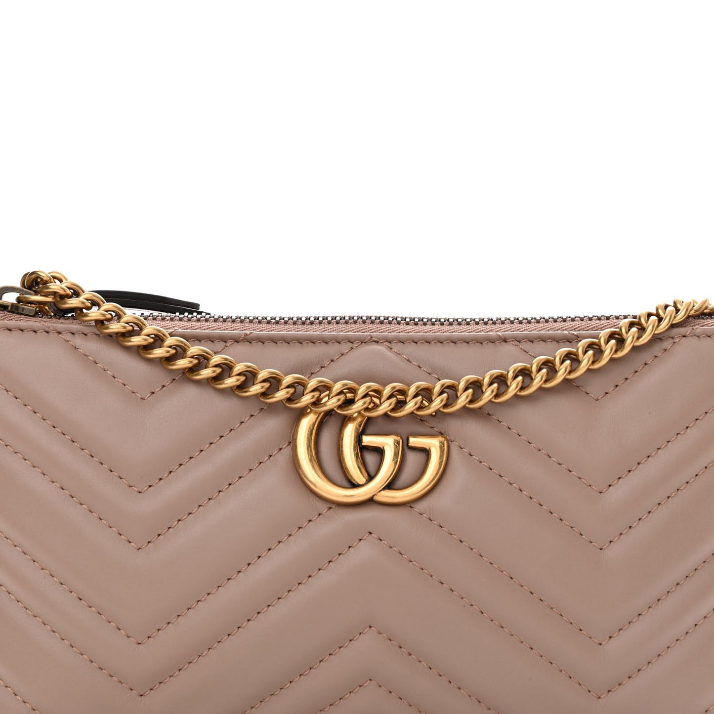 Calfskin Matelasse Mini GG Marmont Chain Bag Porcelain Rose