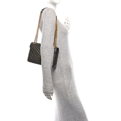 Saint Laurent Grain De Poudre Textured Mixed Matelasse Triquilt Medium Monogram Satchel Pebble 2 of 11