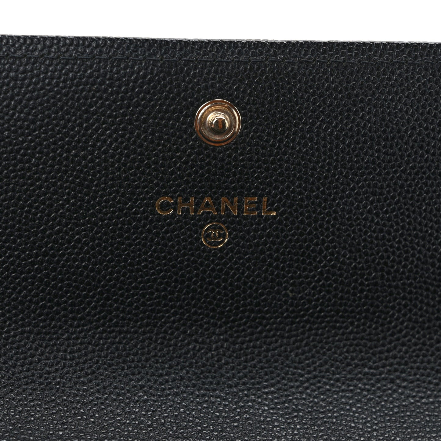Caviar Quilted Large Boy Gusset Flap Wallet Black