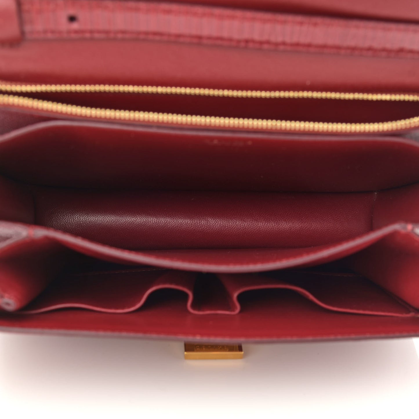 Lizard Medium Classic Box Flap Bag Ruby