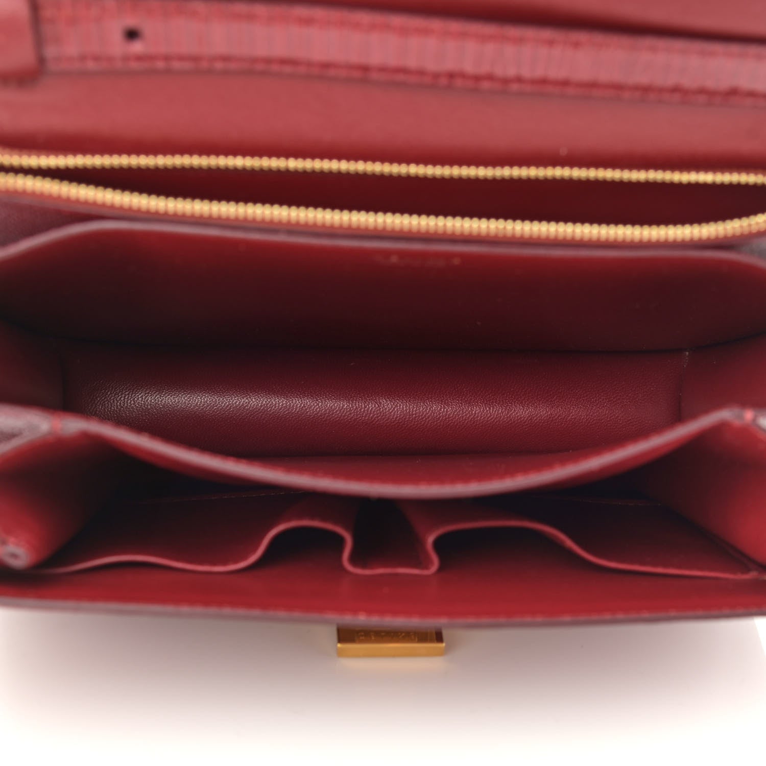 Celine Lizard Medium Classic Box Flap Bag Ruby 5 of 11