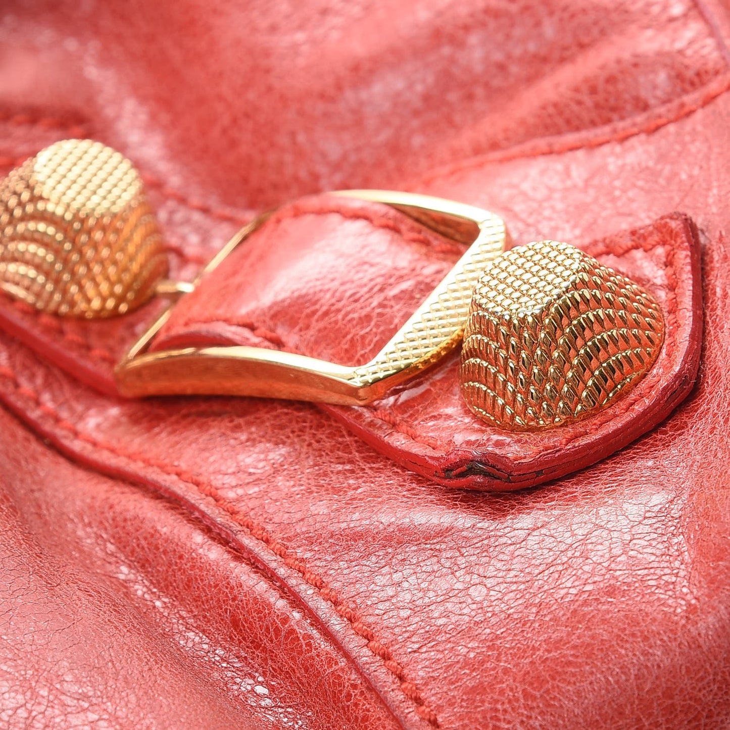 Agneau Giant 21 Gold Hardware Part Time Rouge Vermillon
