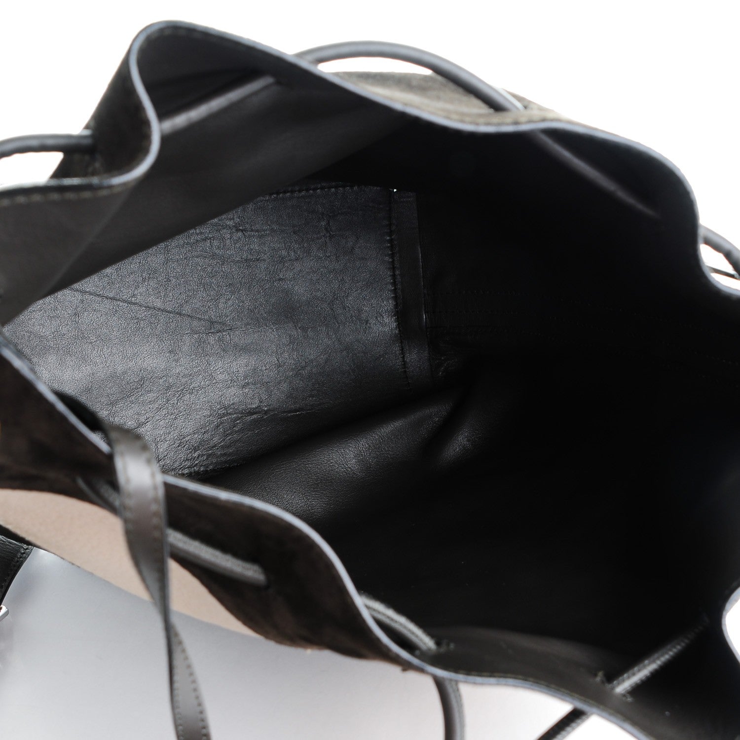 Proenza Schouler Watersnake Suede Calfskin Large Bucket Bag Grey 5 of 7