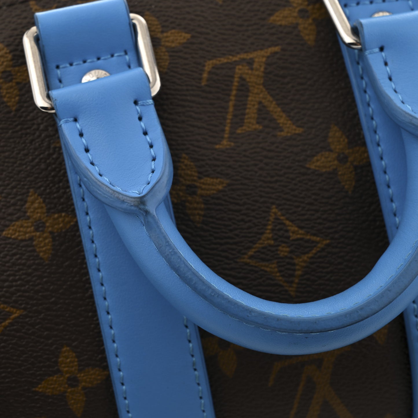 Monogram Macassar LV Colormania Keepall Bandouliere 25 Gaston Blue