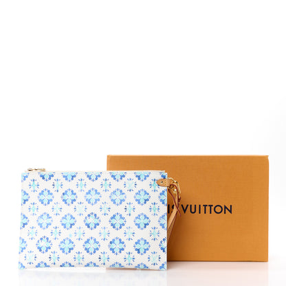 Louis Vuitton Monogram Tiles By The Pool Neverfull MM Pochette Lagoon Blue 10 of 10