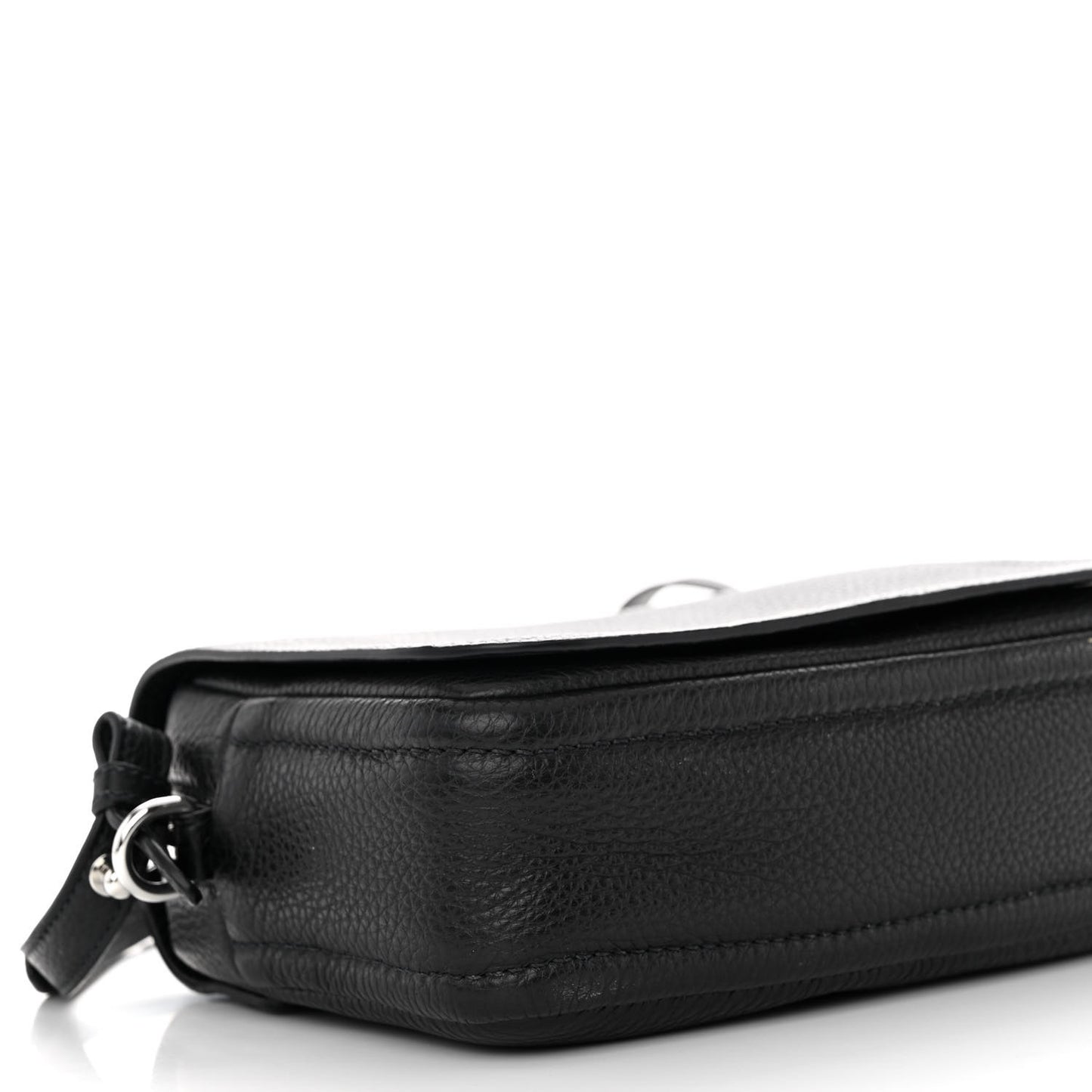 Vitello Daino Soft Flap Crossbody Black