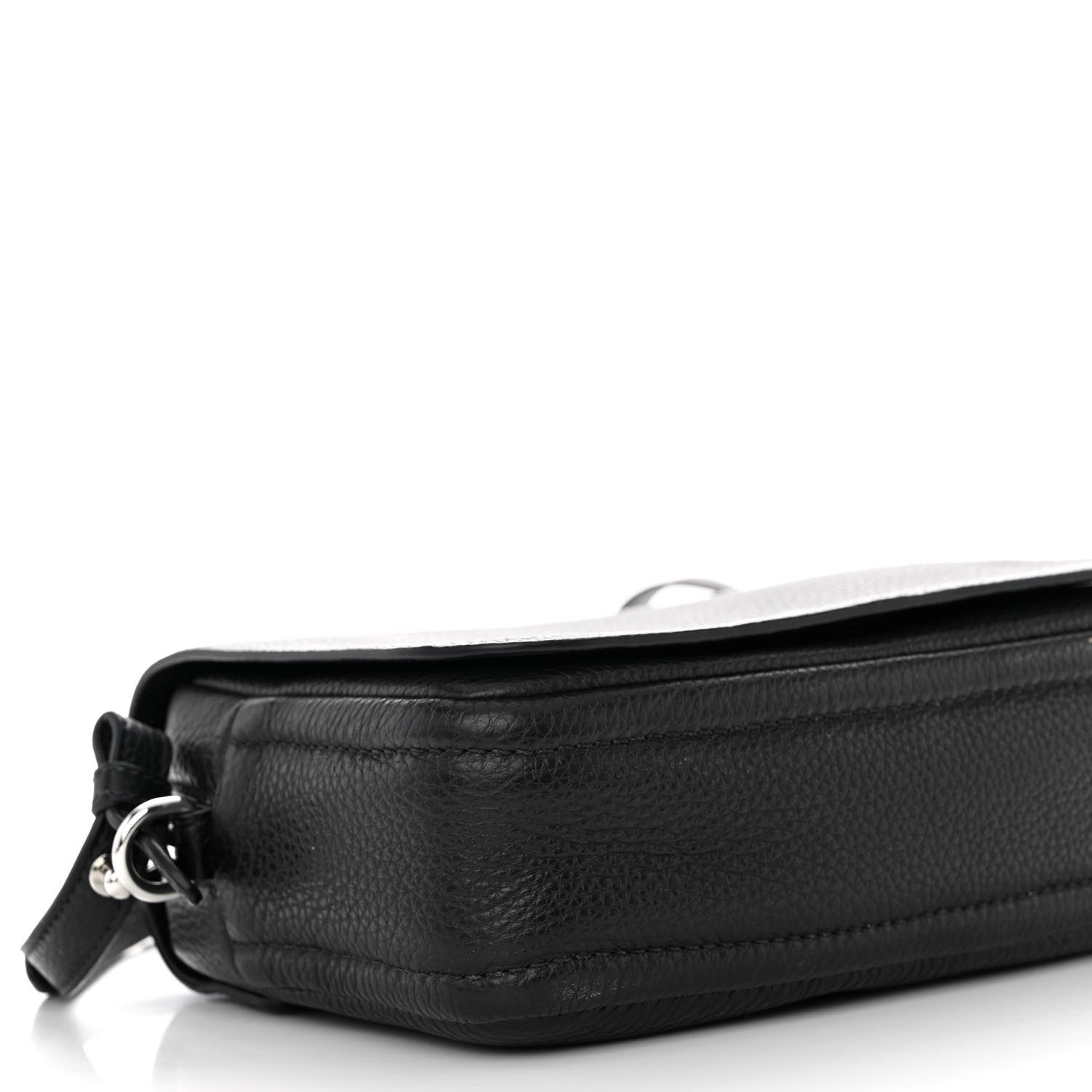 Prada Vitello Daino Soft Flap Crossbody Black 8 of 9