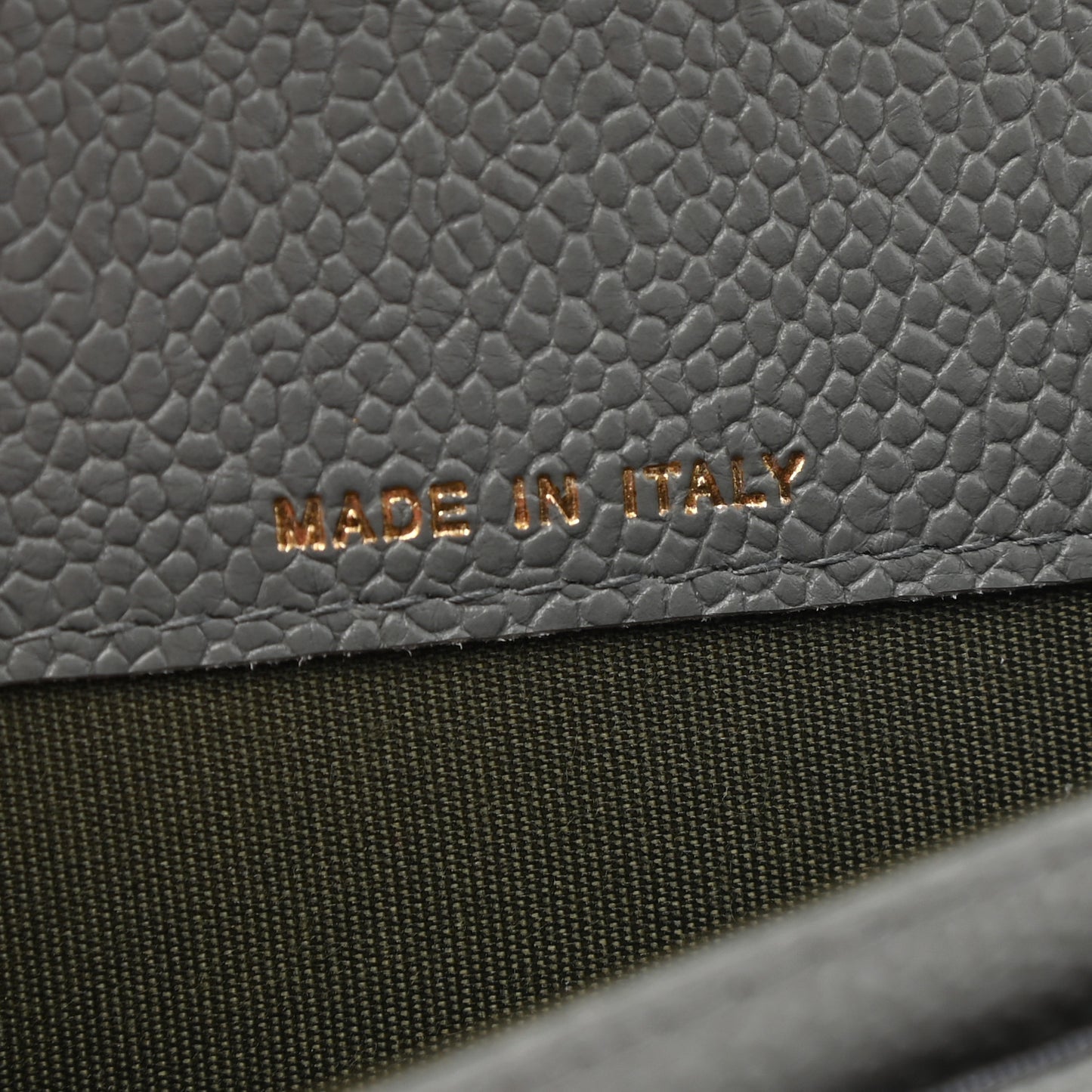 Caviar Quilted Boy Flap Card Holder Grey