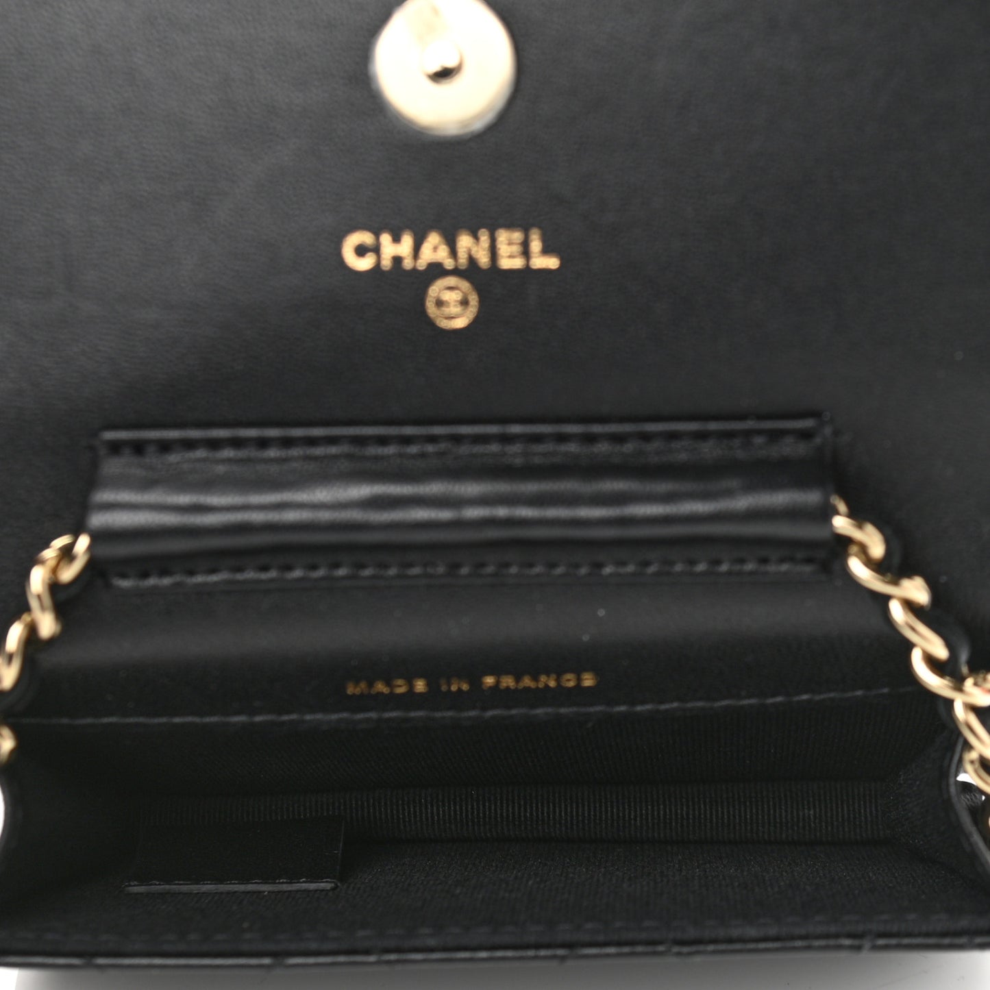 Lambskin Quilted Mini Coco Bow Clutch With Chain Black