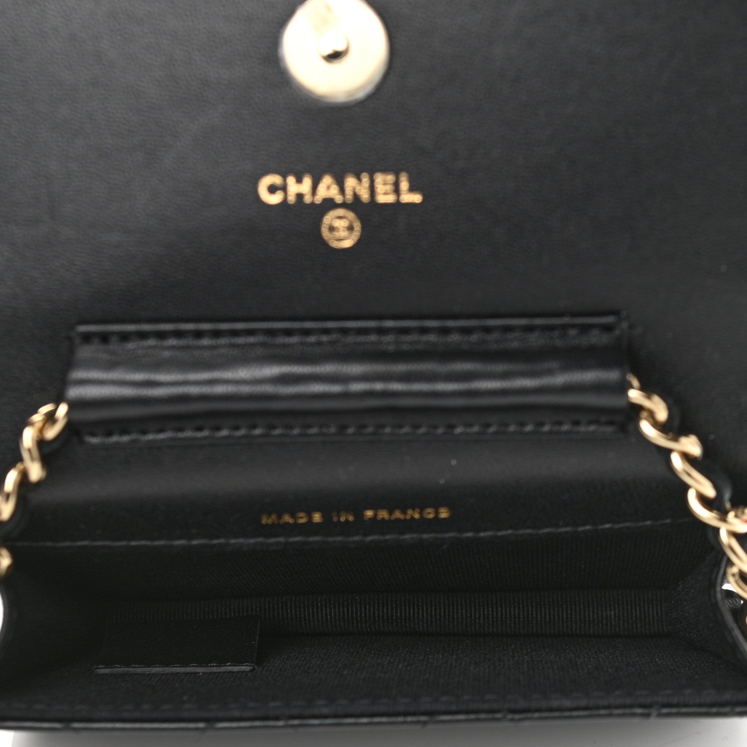 Chanel Lambskin Quilted Mini Coco Bow Clutch With Chain Black 5 of 11