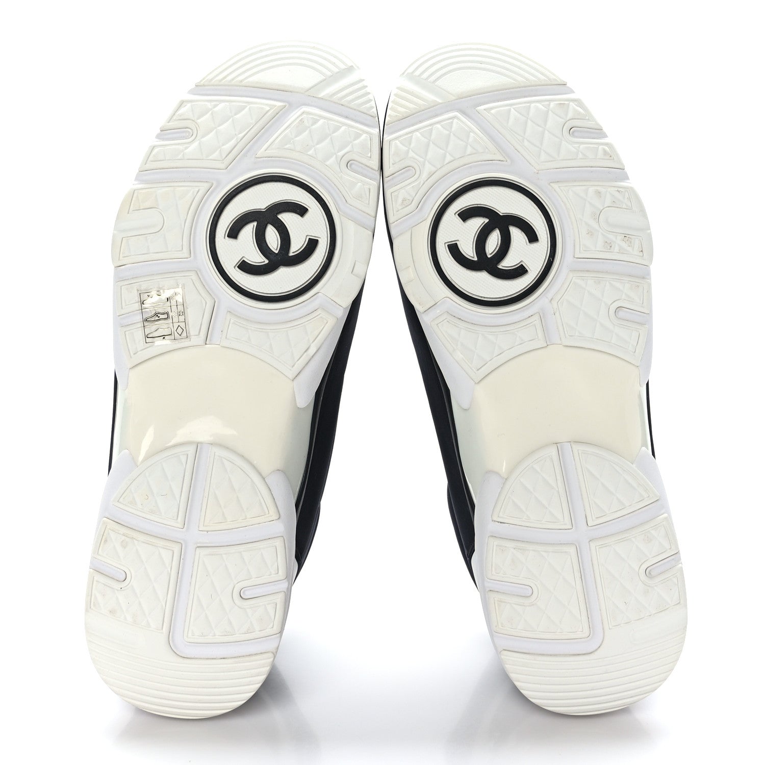 Chanel Mesh Lycra Thermoplastic Mens Sneakers 43 Black White Yellow 5 of 7