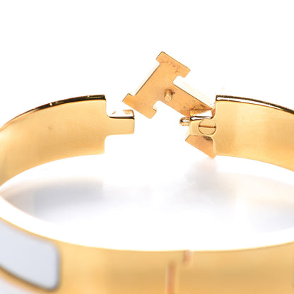 Hermes Enamel Narrow Clic Clac H Bracelet PM White 5 of 6