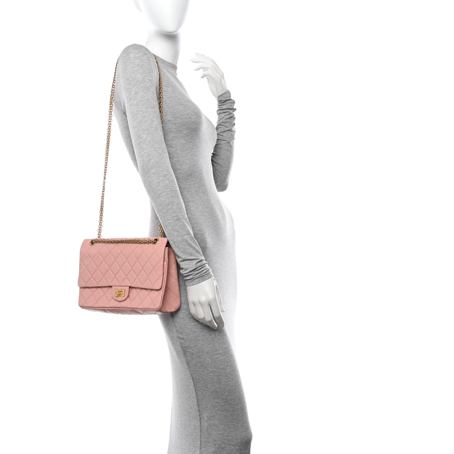 Chanel Aged Calfskin Quilted 2.55 Reissue 226 Flap Pink 3 of 10