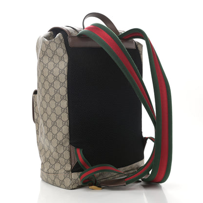 Gucci Soft GG Supreme Monogram Neo Vintage Double Buckle Backpack Beige New Acero Crop 3 of 10