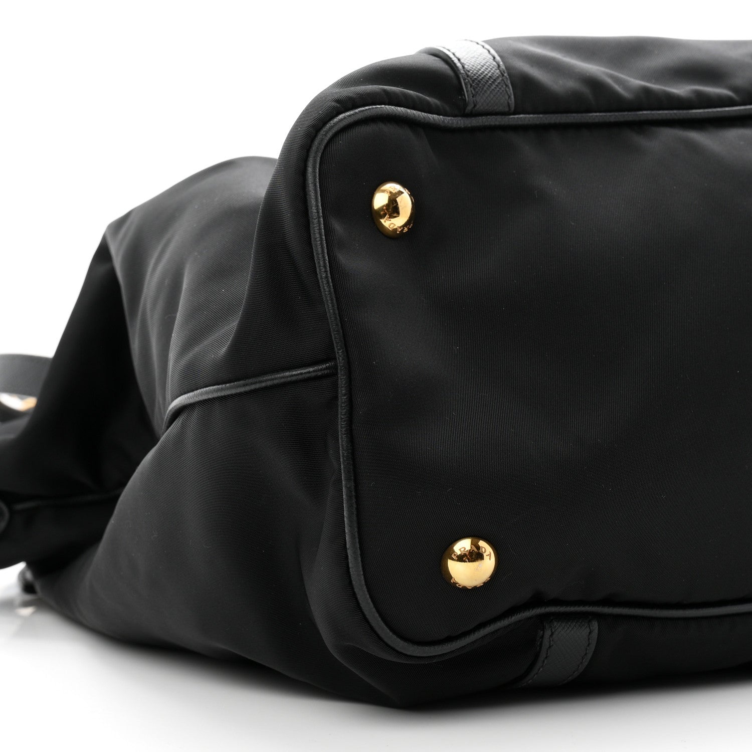 Prada Saffiano Tessuto Nylon Shopping Tote Black 10 of 11