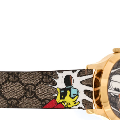 Gucci X DISNEY Stainless Steel Canvas 38mm G-Timeless Donald Duck Quartz Watch 5 of 8
