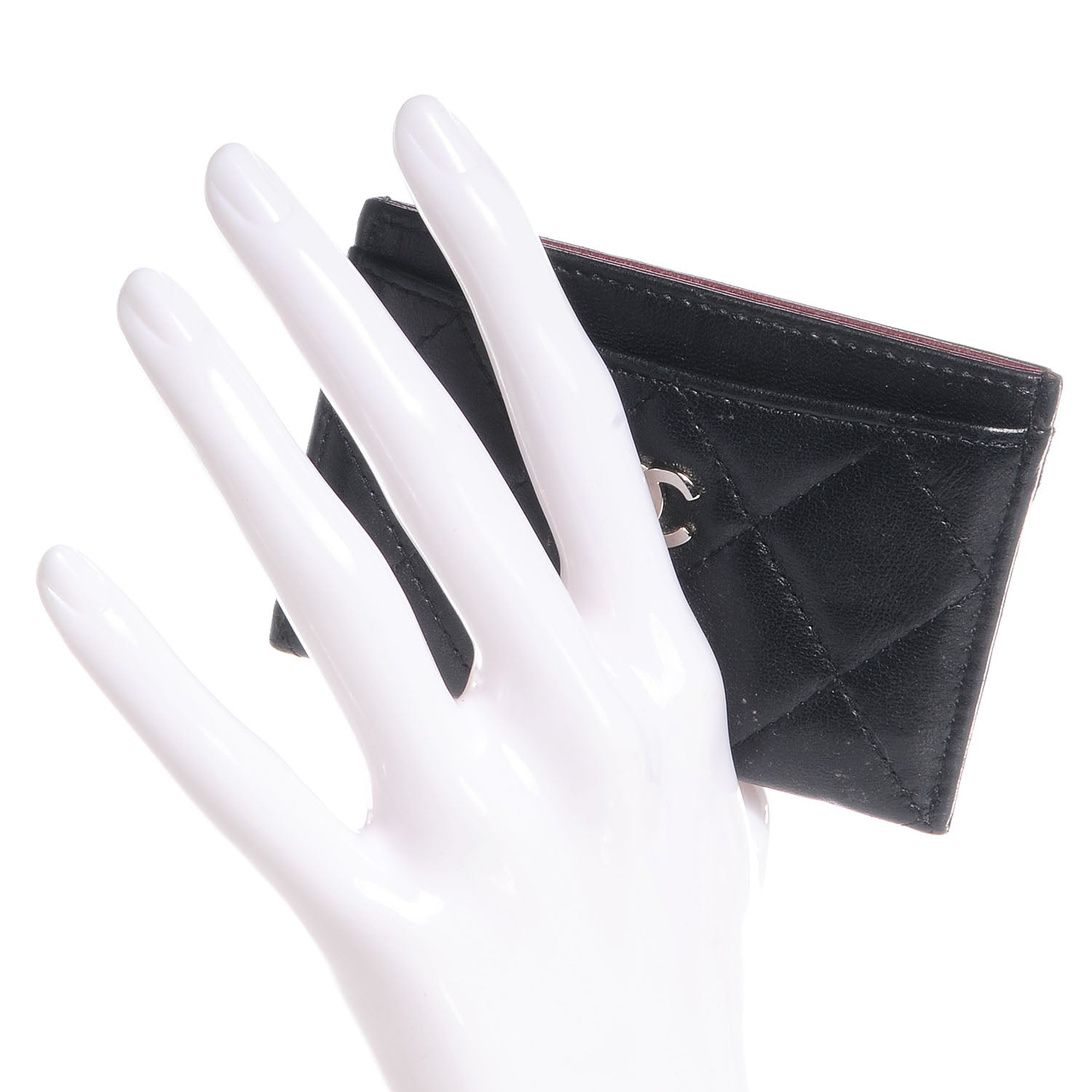 Chanel Lambskin Quilted Card Holder Black 2 of 8