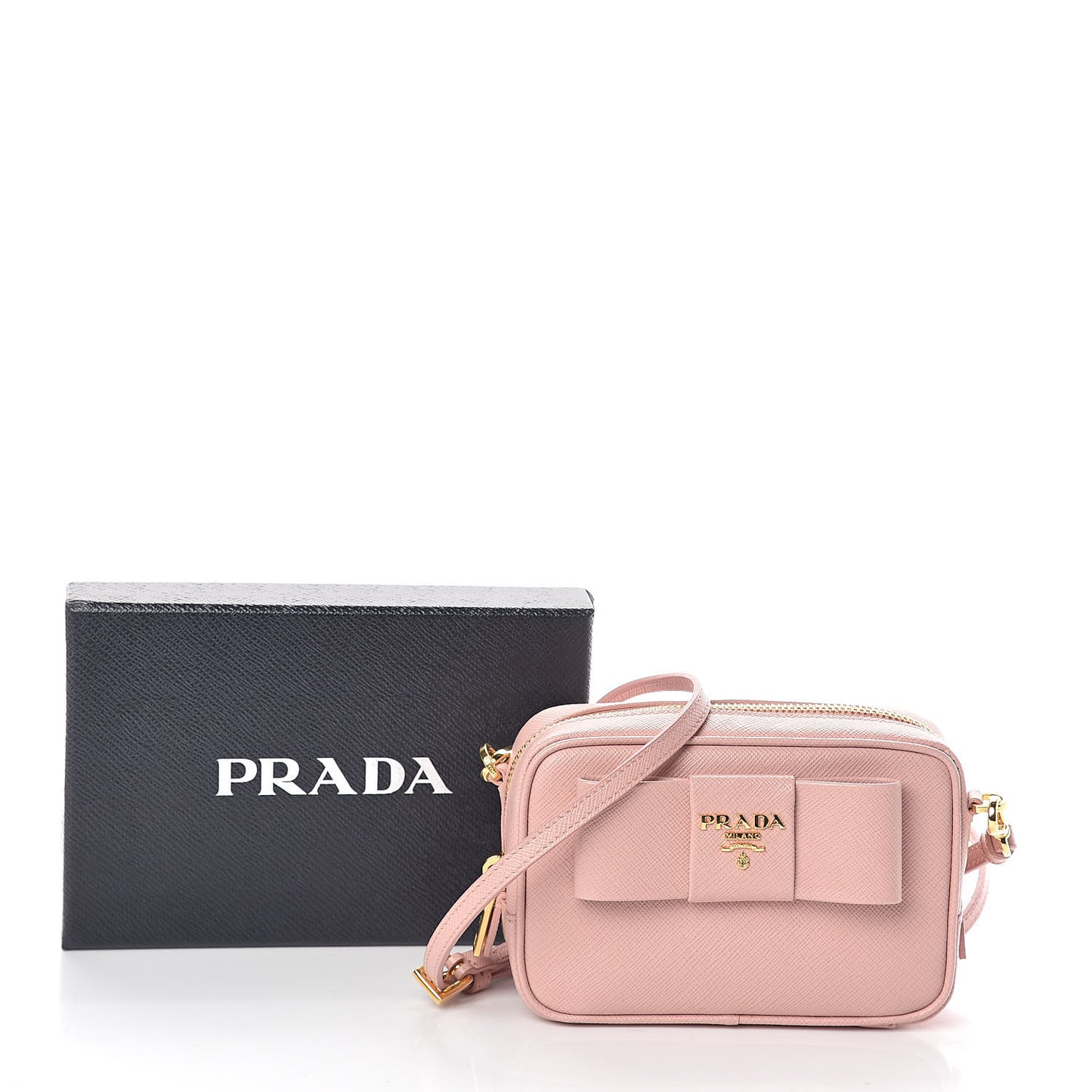 Saffiano Fiocco Bow Camera Crossbody Bag Orchidea