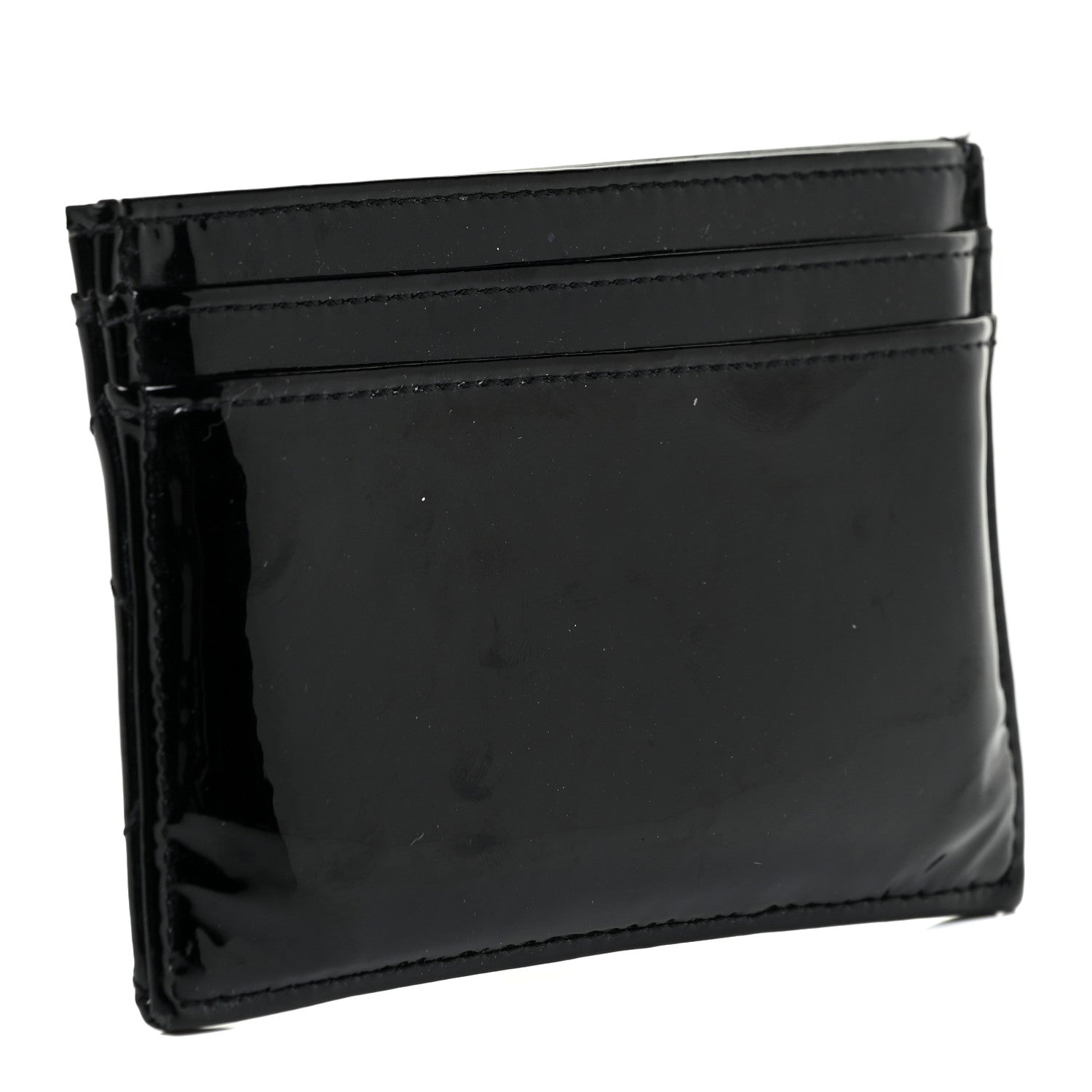 Chanel Patent Quilted Brilliant Card Holder Black 3 of 14