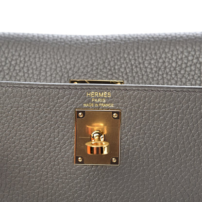 Hermes Taurillon Clemence Kelly Ado Backpack Etain 6 of 11