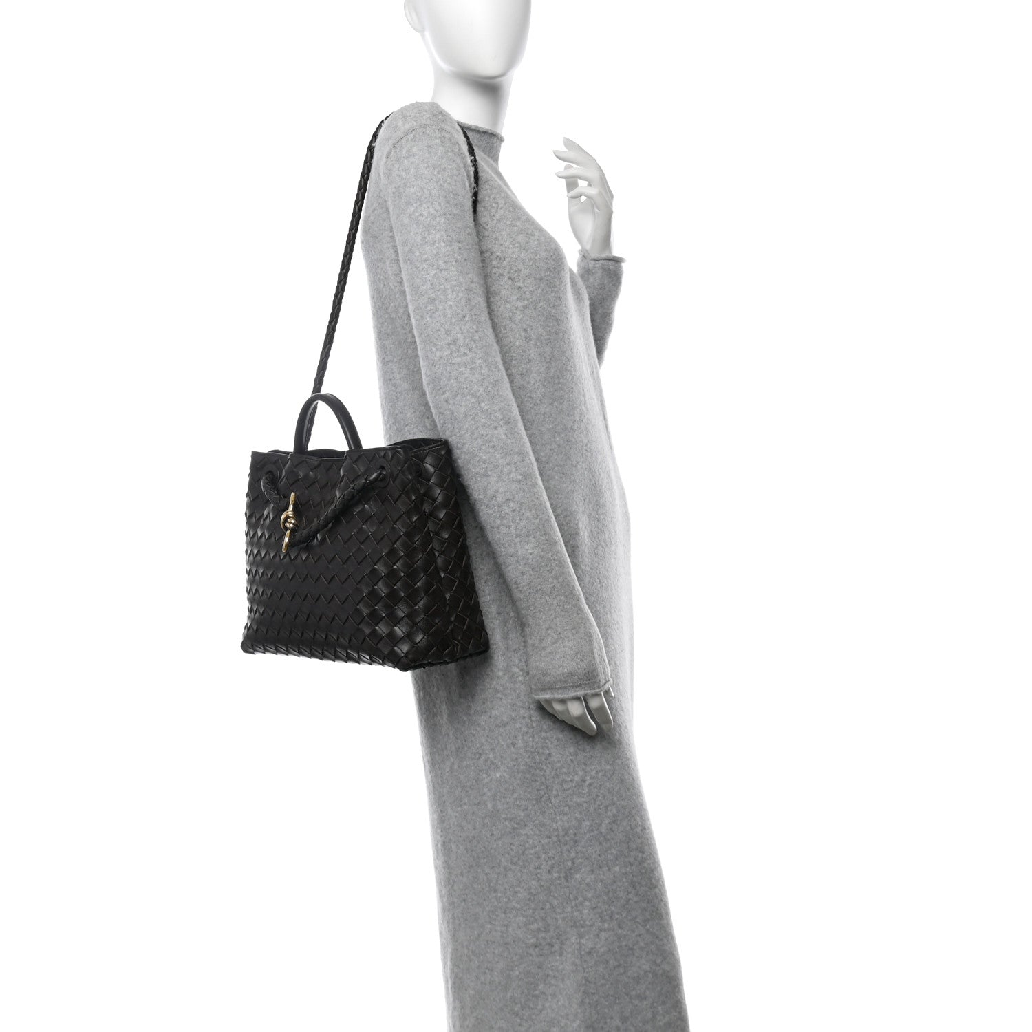 Bottega Veneta Nappa Intrecciato Medium Andiamo Shoulder Bag Fondant 2 of 9