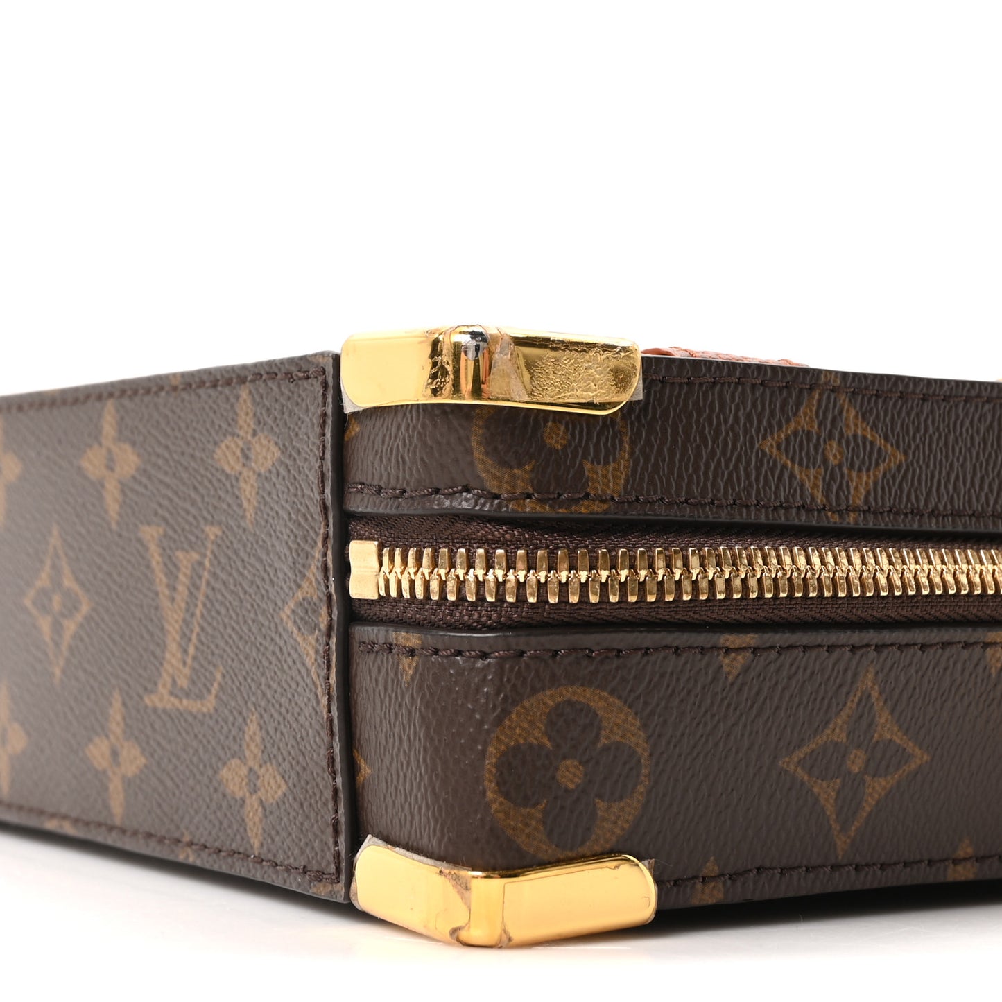 X NBA Grained Calfskin Monogram Handle Trunk Brown