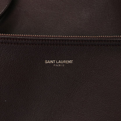 Saint Laurent Calfskin Large Shopping Tote Bordeaux 8 of 12