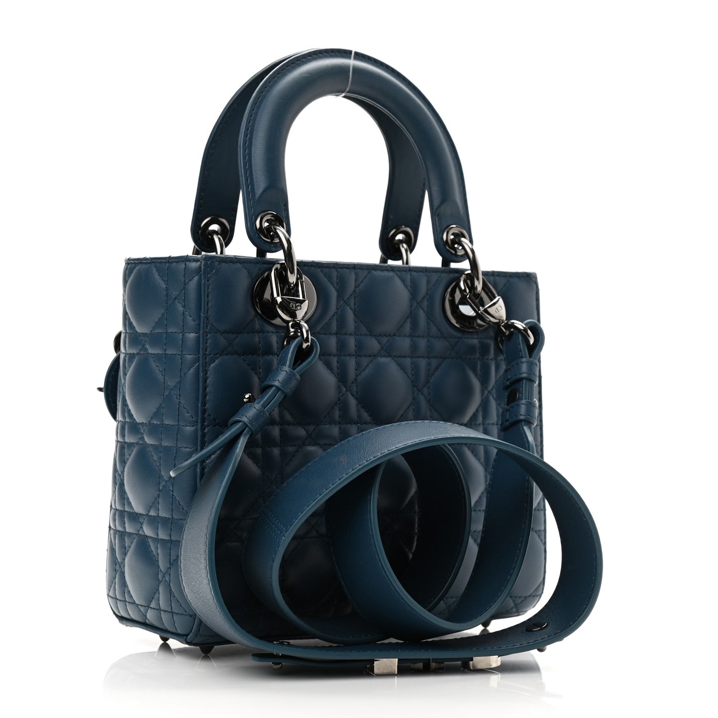 Lambskin Cannage Small My ABCDior Denim Blue