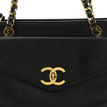 Chanel Caviar Flap Shoulder Bag Black 9 of 11
