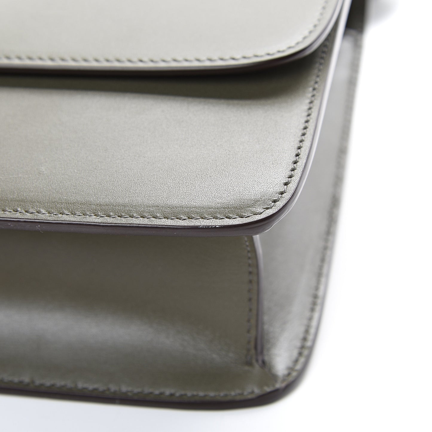 Smooth Calfskin Carre Satchel Green