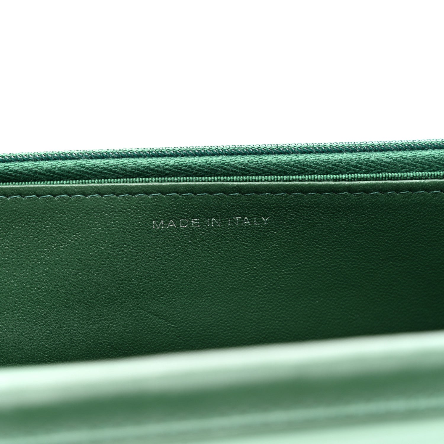 Chanel Lambskin Quilted Wallet On Chain WOC Green 8 of 11