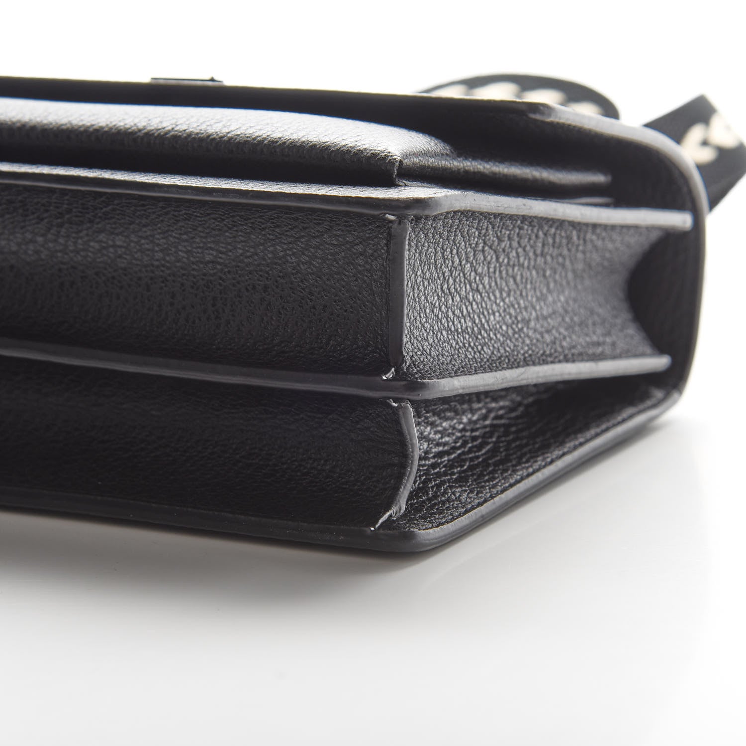 Saint Laurent Grained Calfskin Medium Monogram Sunset Black Ecru 10 of 10