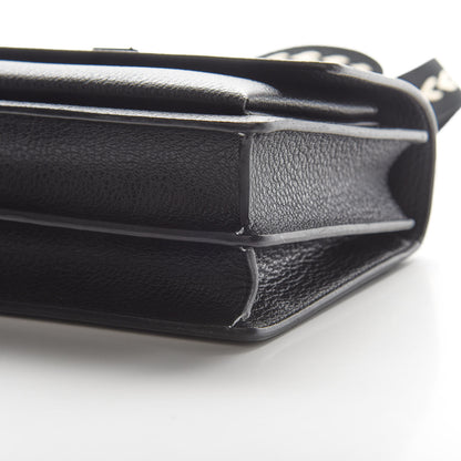 Saint Laurent Grained Calfskin Medium Monogram Sunset Black Ecru 10 of 10