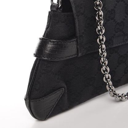 Gucci Monogram Horsebit Chain Clutch Black 8 of 13
