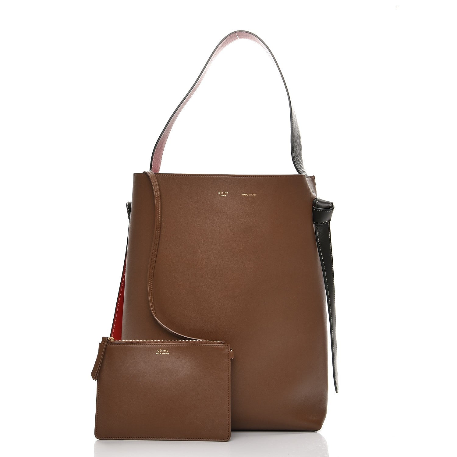 Celine Shiny Smooth Calfskin Small Twisted Cabas Camel Brick 3 of 9