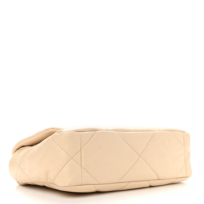 Chanel Lambskin Quilted Medium Chanel 19 Flap Beige 4 of 9