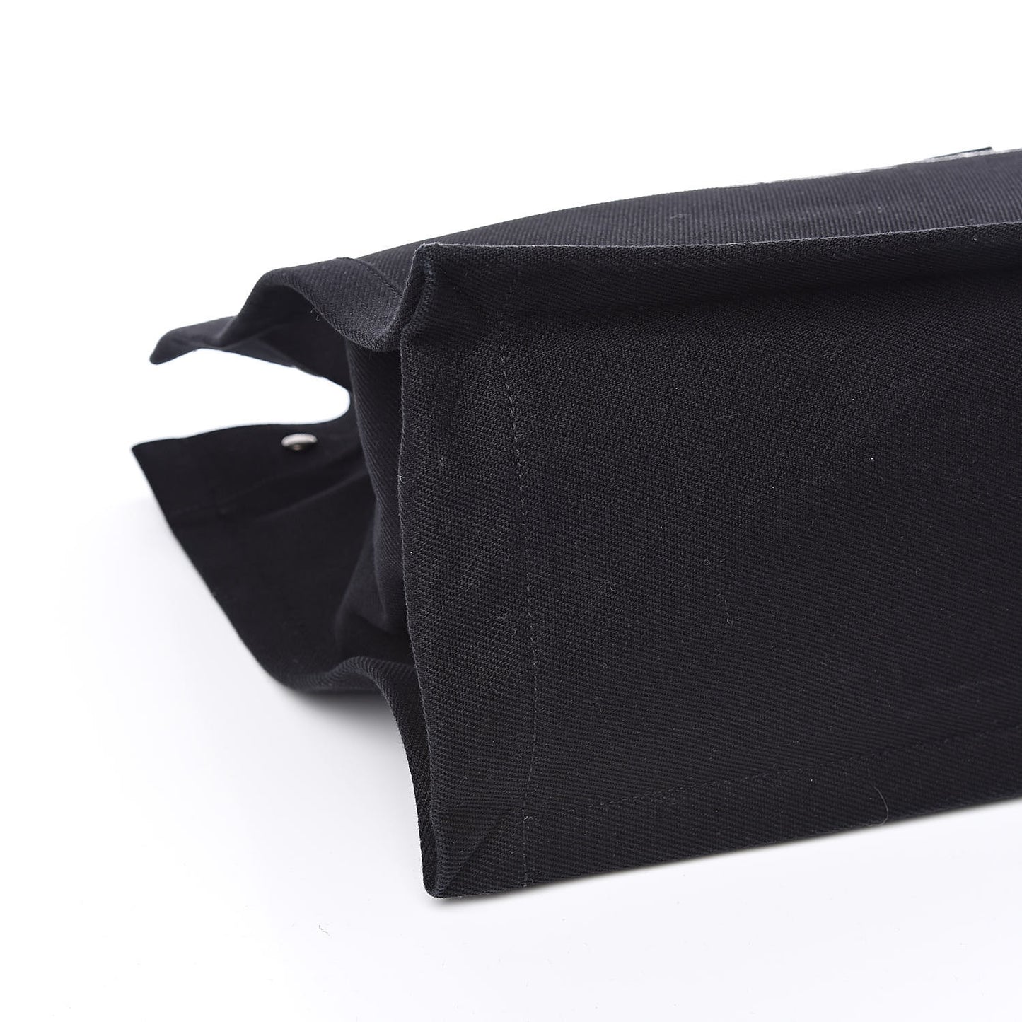 Linen Calfskin Rive Gauche Tote Black