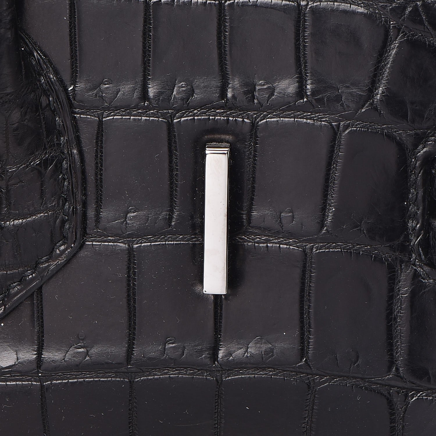 Hermes Matte Niloticus Crocodile Birkin 30 Black 10 of 27