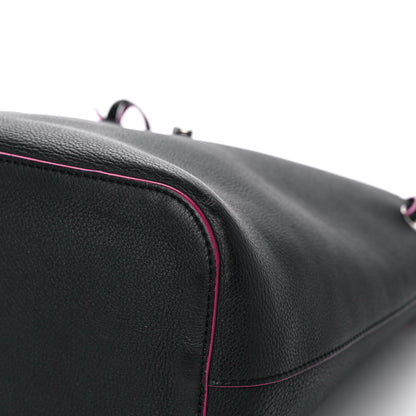 Louis Vuitton Calfskin Lockme Bucket Black 10 of 15