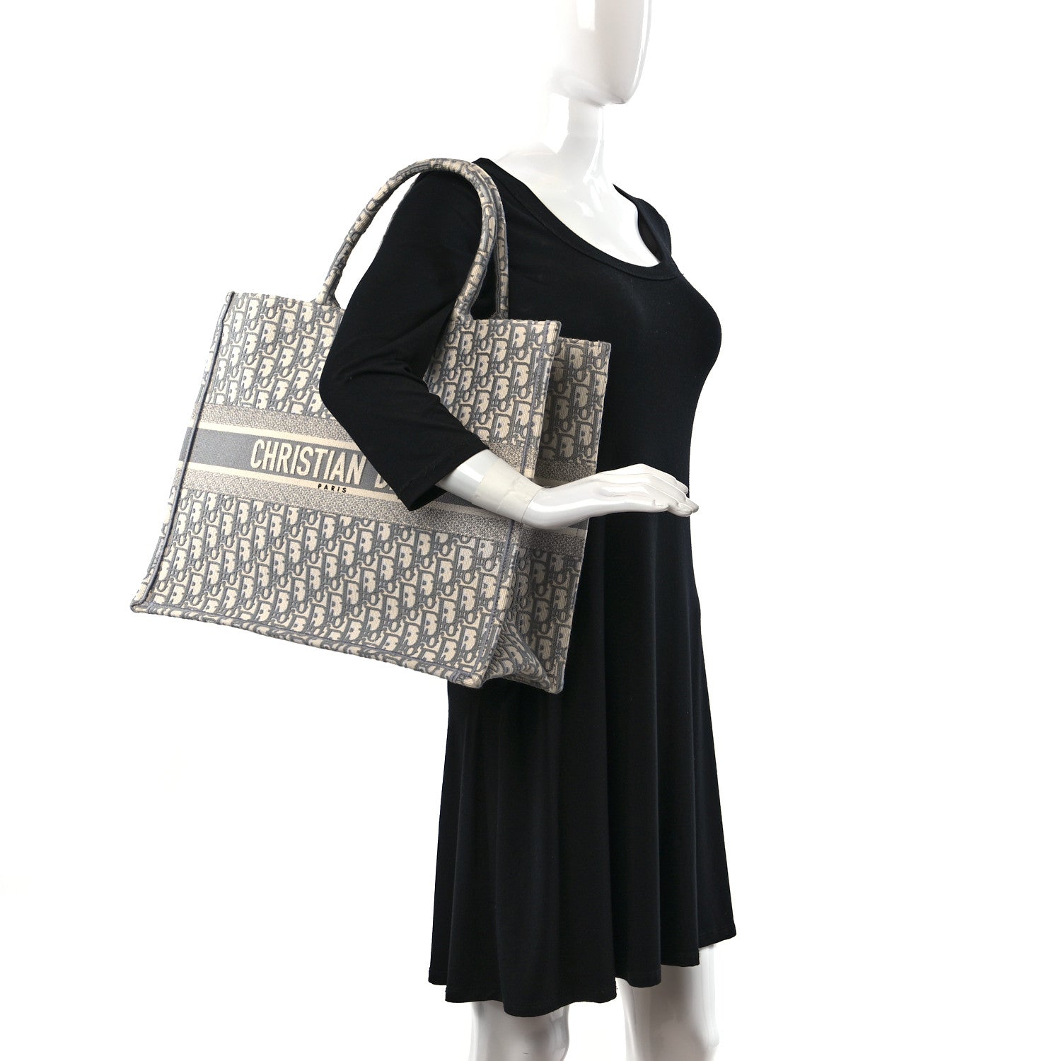 Christian Dior Oblique Large Book Tote Grey 2 of 9