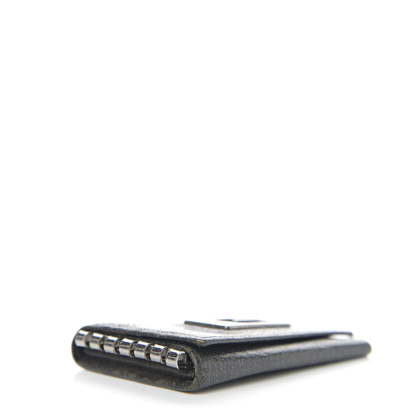 Calfskin Square G 6 Key Holder Case Black