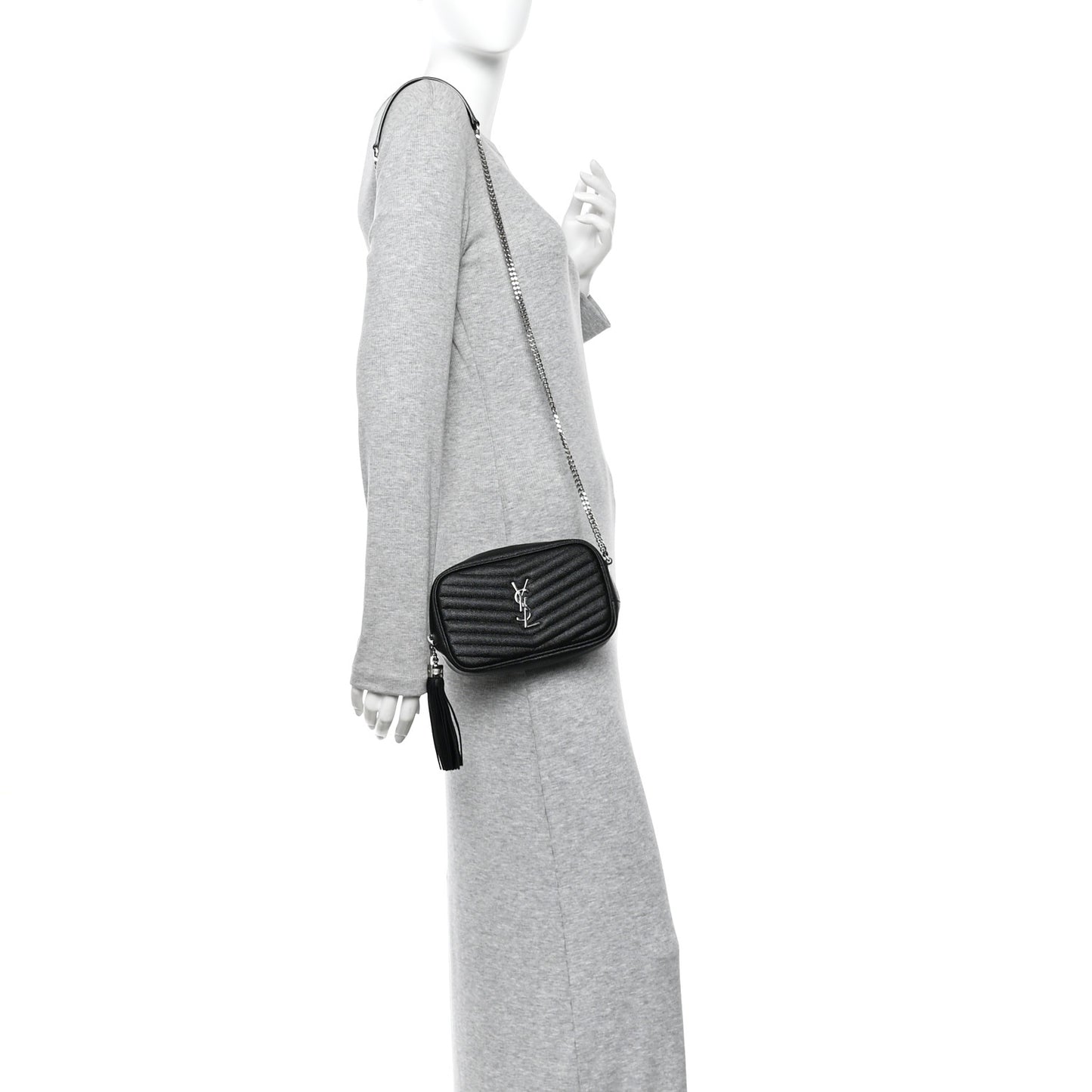 Grain De Poudre Matelasse Monogram Mini Lou Camera Bag Black