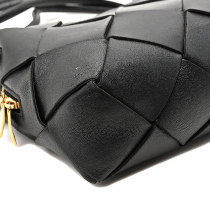 Bottega Veneta Lambskin Maxi Intrecciato Small Cassette Camera Bag Black 9 of 10