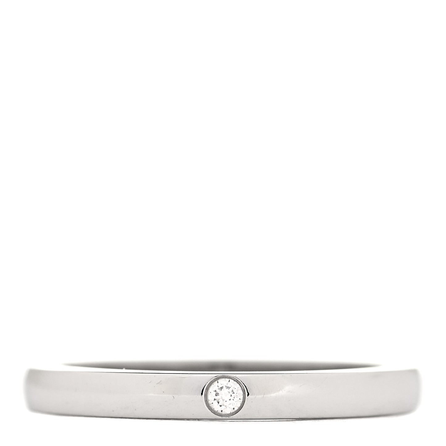 Platinum Diamond 2.1mm Ballerine Wedding Band Ring 48 4.5